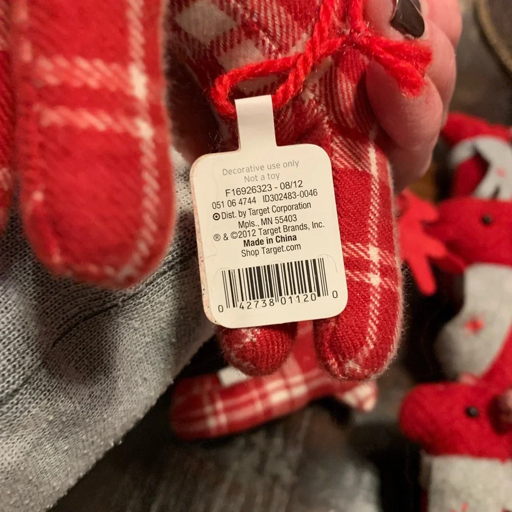 Target Holiday Deer Ornaments, Set of 9, Soft, Like New